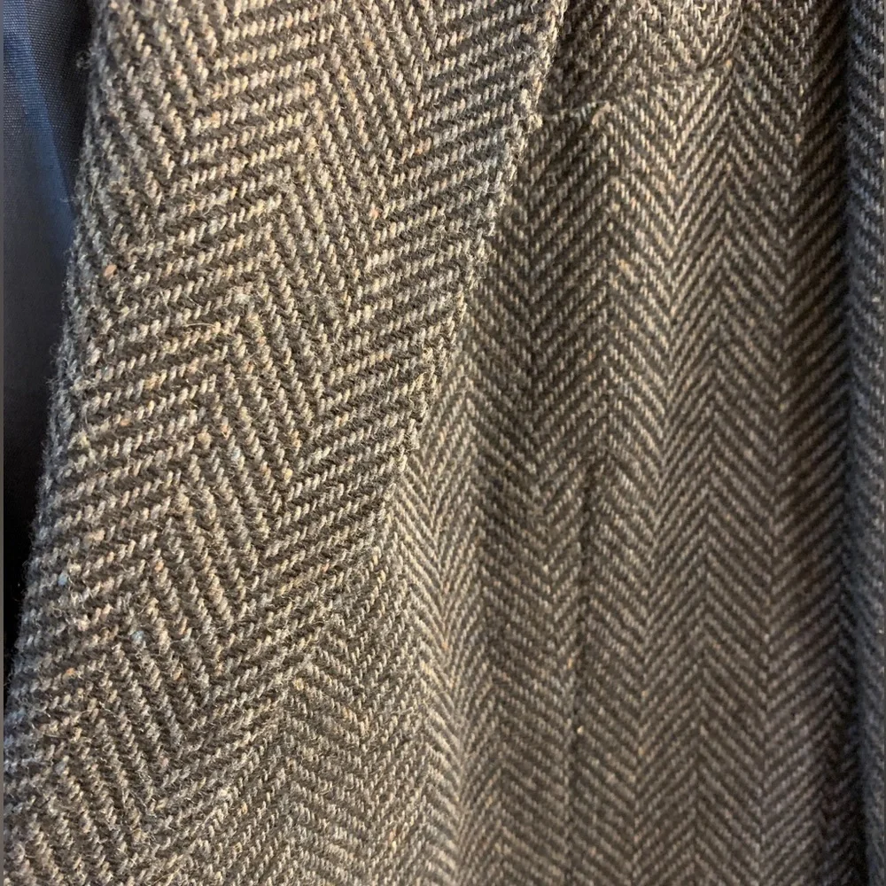 Ejoven by Farrah Charcoal Gray Herringbone Tweed Mens Sport Coat Blazer Size 40R